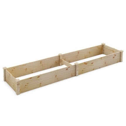 Raised Garden Bed, Fir Wood, 240x60x25 cm, Open Base