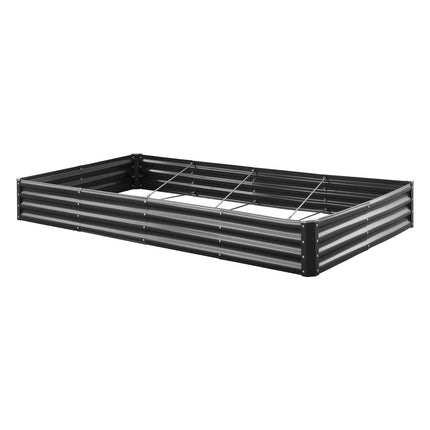 Raised Garden Bed, Metal, 8 x 4 x 1 Ft, Open Bottom