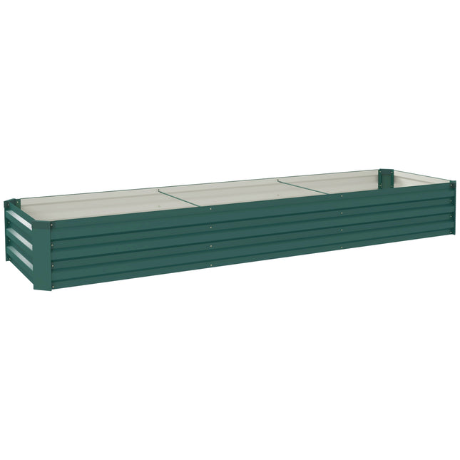 Raised Garden Bed, Steel, Open Bottom, 240x60x30 cm