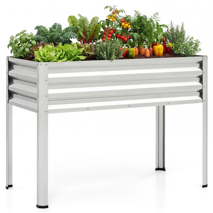 Raised Garden Bed With Legs, Metal Planter 44x22x32