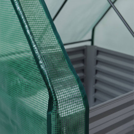 Raised Garden Bed with Greenhouse Cover, Metal