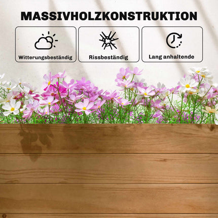 Raised Garden Bed with Trellis & Roof, 110x44x181 cm Wood