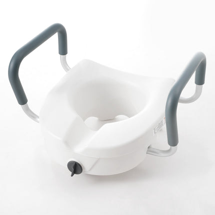 Raised Toilet Seat 5 Inch, 350 lb, Padded Arms