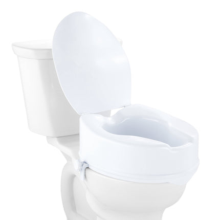 Raised Toilet Seat Riser, 6 Inch, 300 lb, Universal Locking
