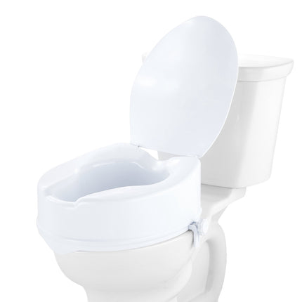 Raised Toilet Seat Riser, 6 Inch, 300 lb, Universal Locking