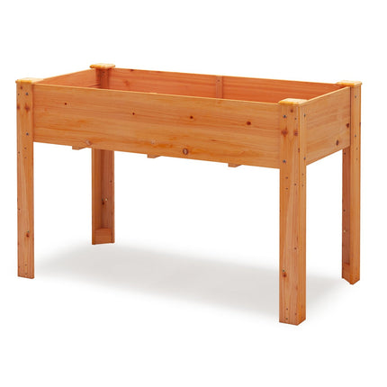 Raised Wooden Garden Bed with Drainage Holes, 120x60x82 cm