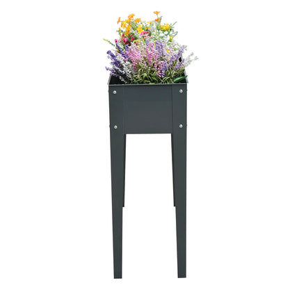 Metal garden bed - 100x30x80 cm, with drainage