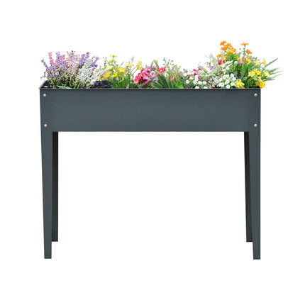 Metal garden bed - 100x30x80 cm, with drainage