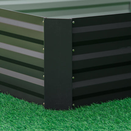 Steel garden bed - 241x90.5x30 cm, Grey