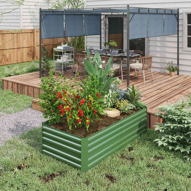 Steel garden bed - 180x90x60 cm, Cold frame