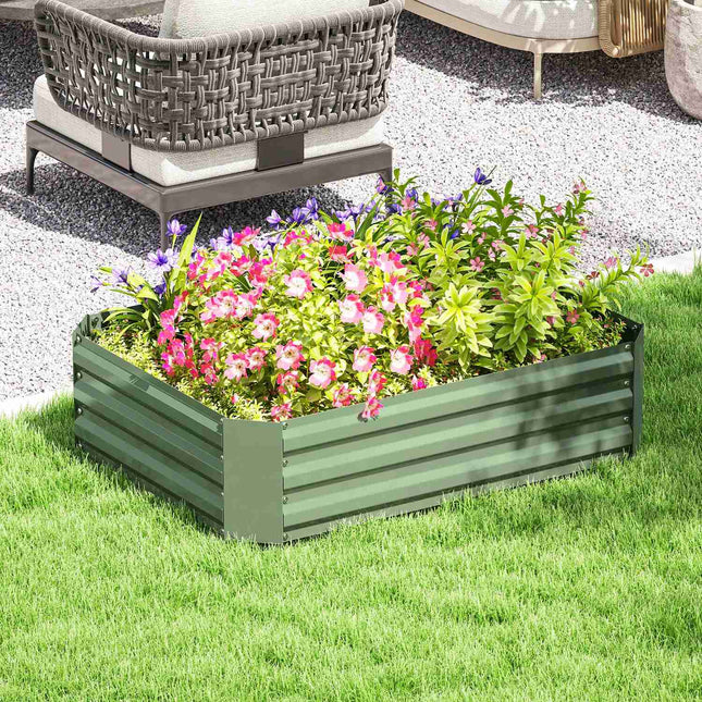 Steel garden bed, stackable, 120x90x30 cm