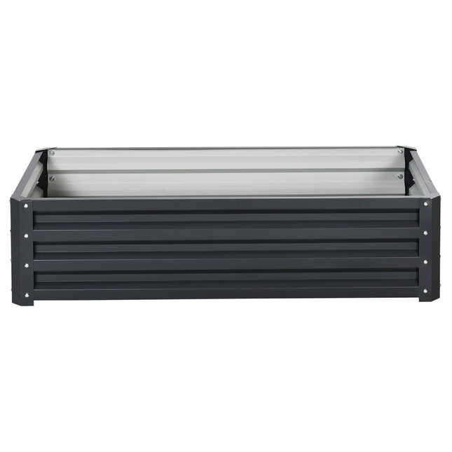Steel garden bed, Rustproof, 120x60x30.5 cm, Grey