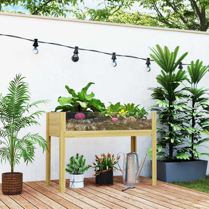 Raised vegetable bed with acrylic panels, 110x50x80 cm
