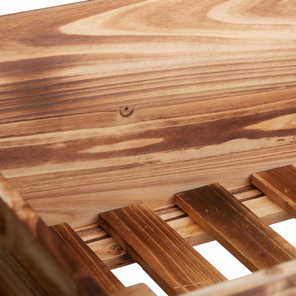 Raised bed wood flamed