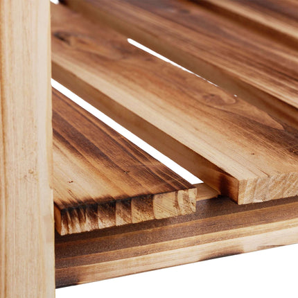 Raised bed wood flamed