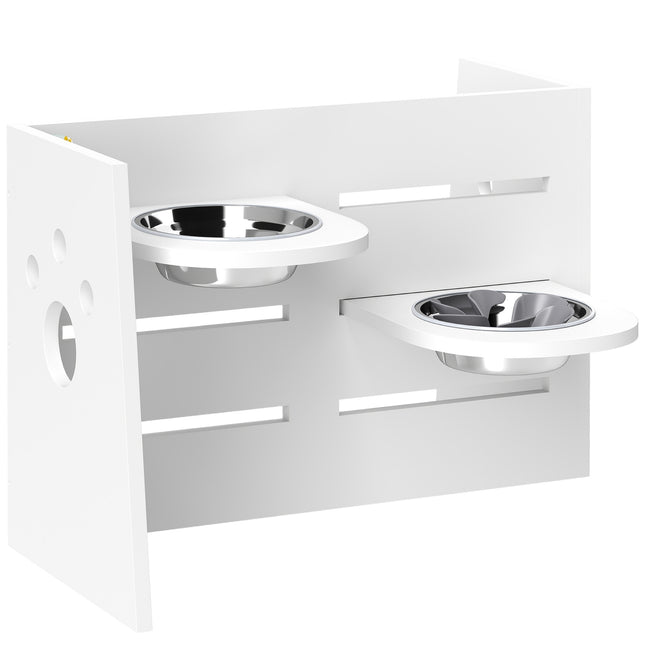 Adjustable raised dog bowl, 3 heights and anti-slip mat