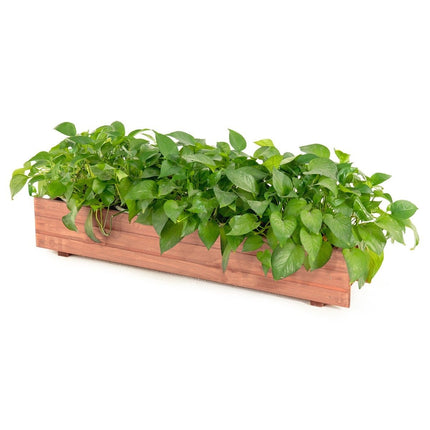 Raised garden bed planter made of fir wood for garden 91.5 x 18 x 16 cm brown