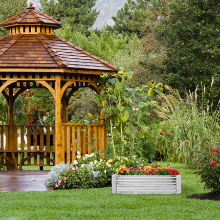 Raised metal bed