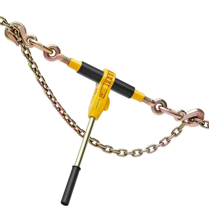 Ratchet Chain Binder Set, 5/16 in x 12.8 ft, 8,000 lb, 4