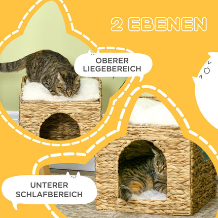 Rat size cave with cushion, 2 levels for cats up to 5 kg