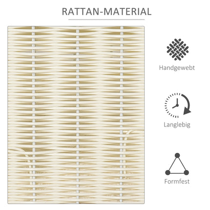 Rattan cave with pillow - natural, beige, white