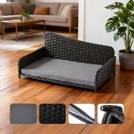 Rattan Dog Bed with Cushion – Indoor/Outdoor Use
