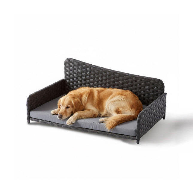 Rattan Dog Bed with Cushion – Indoor/Outdoor Use