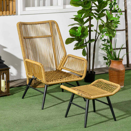 Adjustable Rattan Relax Chair with cushion - outdoor use