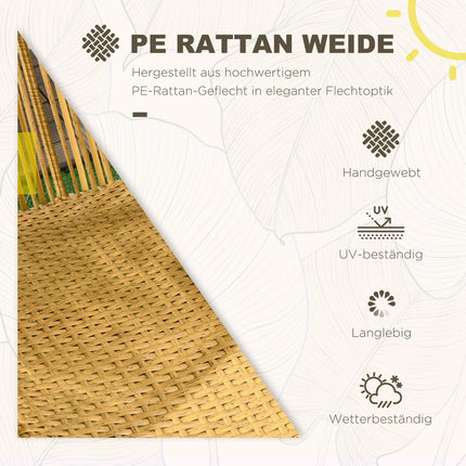 Egg-shaped wicker chair with cushion, capacity 120 kg
