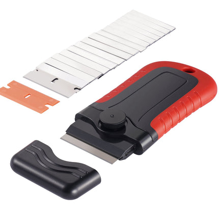 Razor Blade Scraper, Locking Handle, 15 Extra Blades