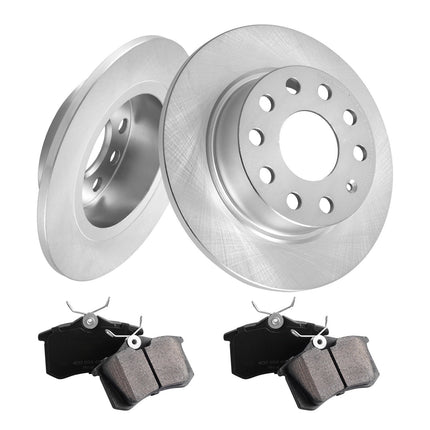 Rear Brake Kit, 253mm Rotors, Ceramic Pads Set