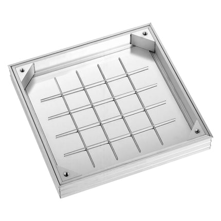Recessed Manhole Cover With Frame, 400x400mm Aluminum Alloy