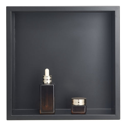 Recessed Shower Niche, 13x13in 304 Stainless, Black