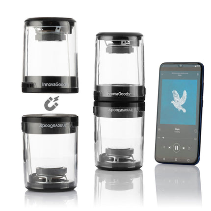 Rechargeable Magnetic Wireless Speakers Waveker InnovaGoods Pack of 2 units