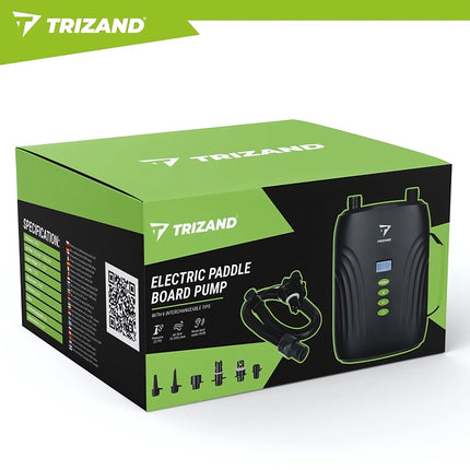 Rechargeable SUP Pump 20 PSI with LCD and 4000 mAh Battery, 6 Nozzles, USB-C