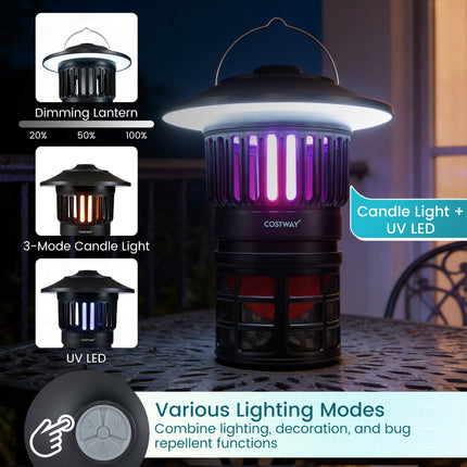 Rechargeable UV Bug Trap Light, 360–400 Nm, IPX4