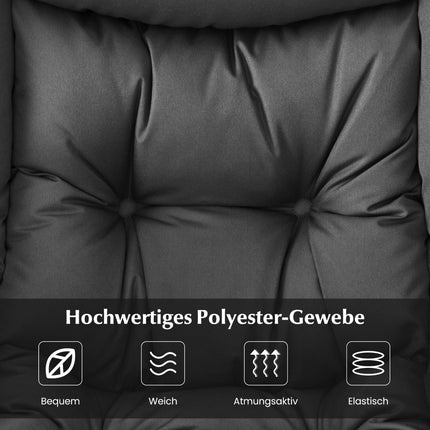 Recliner Chair with Ottoman, Armrests, Side Pocket – Gray