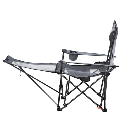 Reclining Camping Chair, 4-Position, Footrest, 220 lb