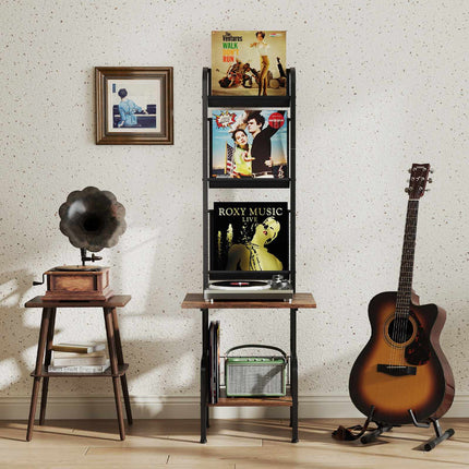 Record Player Stand, 5-Tier Vinyl Display Shelf