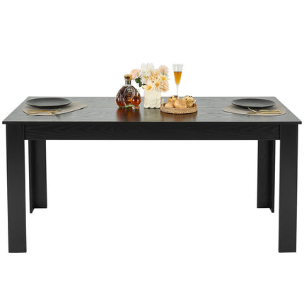 Rectangle Dining Table, 63 Inch, Seats 4-6, Black