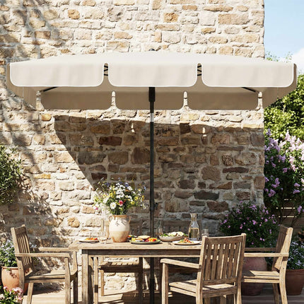 Rectangular Balcony Umbrella, Water-Repellent, 183x122 cm