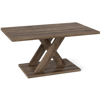 Rectangular Coffee Table, 37.5", Rustic Brown, Rubber Wood