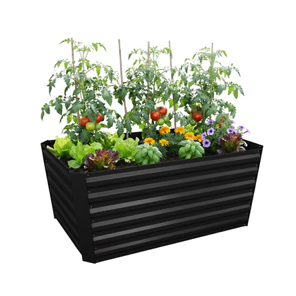 Rectangular Galvanized Metal Planter – Raised Garden Bed