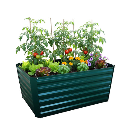 Rectangular Galvanized Metal Planter – Raised Garden Bed