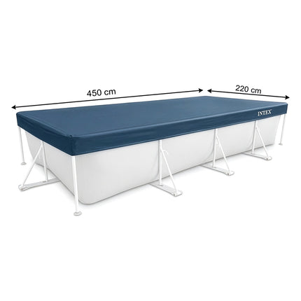 Rectangular Pool Cover 450x220 cm with Drain Holes