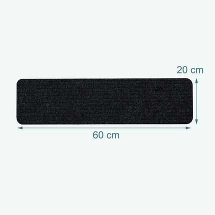 Rectangular Stair Mats, 16pcs, 65×20 cm, Non-Slip