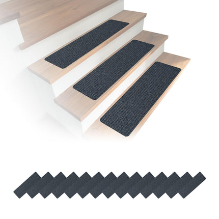 Rectangular Stair Mats, 16pcs, 65×20 cm, Non-Slip