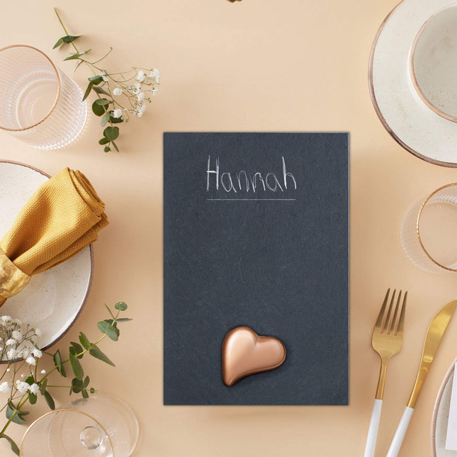 Rectangular slate plate set of 6