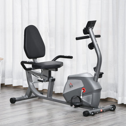 Recumbent exercise bike, LCD screen, 8 resistance levels