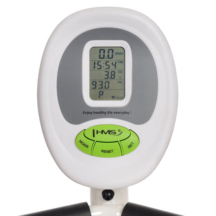 Recumbent Magnetic Exercise Bike, White/Green